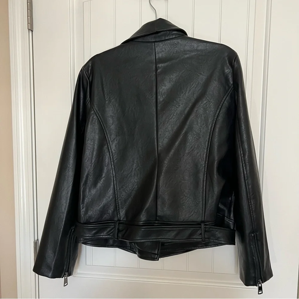 Vegan Leather Moto Jacket - Picture 4 of 11